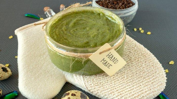 Ilustrasi lulur untuk tubuh atau body scrub
