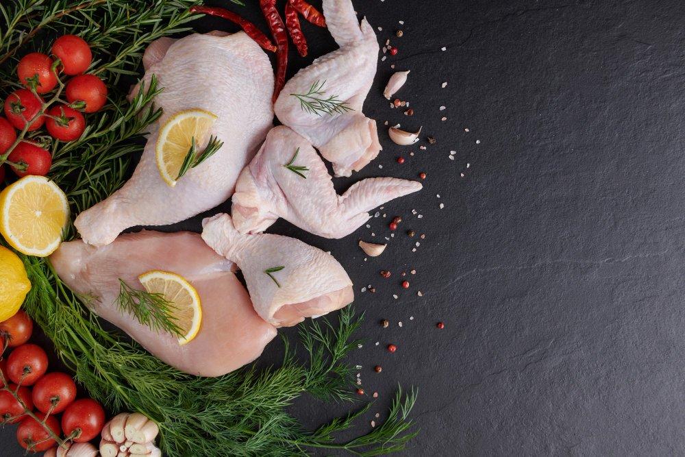 ilustrasi daging ayam, protein rendah lemak yang bagus untuk jantung dan menu diet