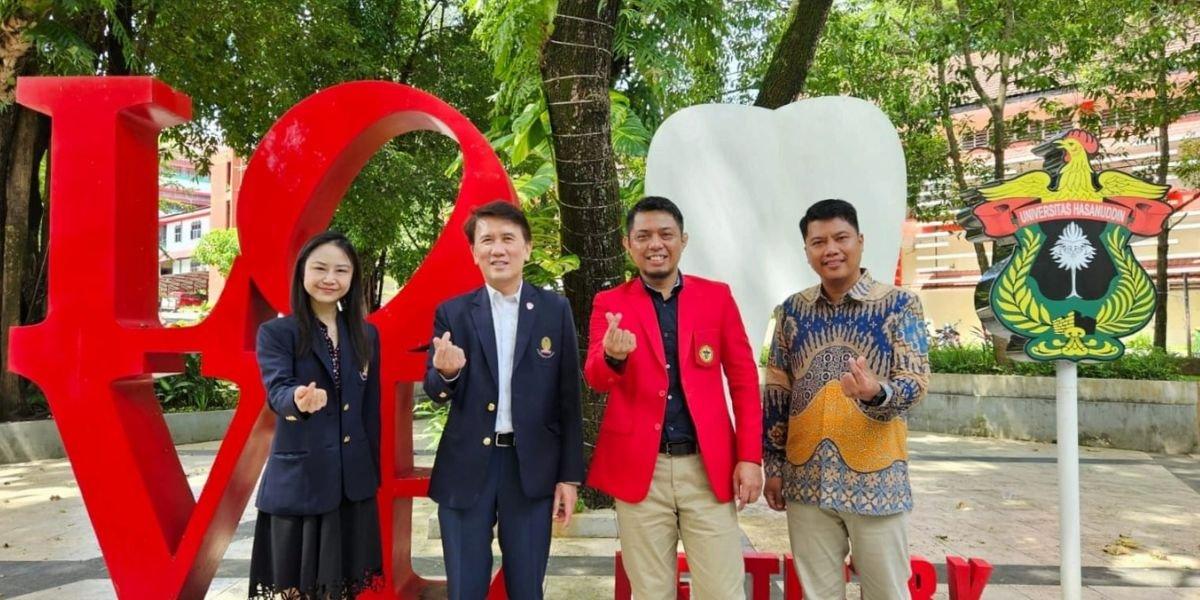 Prof. Pornchai Jansisyanont, DDS., M.Sc., Ph.D, Dekan Faculty of Dentistry, Chulalongkorn University, Thailand serta rombongan melihat fasilitas-fasilitas yang ada di FKG dan RSGMP Unhas.