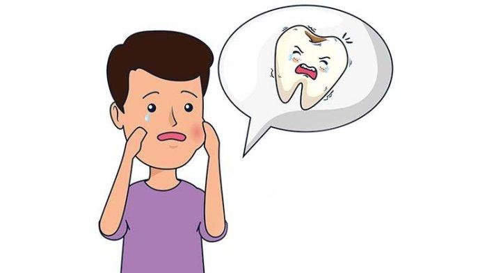ilustrasi anak yang mengalami masalah gigi berlubang