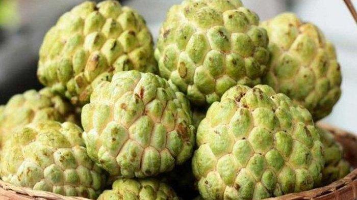 Ilustrasi buah srikaya, buah yang bagus untuk menurunkan berat badan