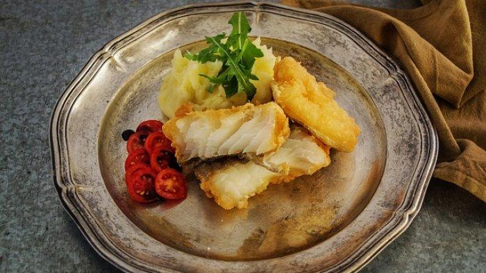 Ilustrasi olahan ikan kod, salah satu jenis ikan yang direkomendasikan untuk penderita diabetes