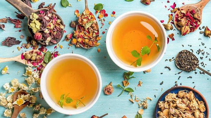 Ilustrasi potensi kesehatan teh herbal