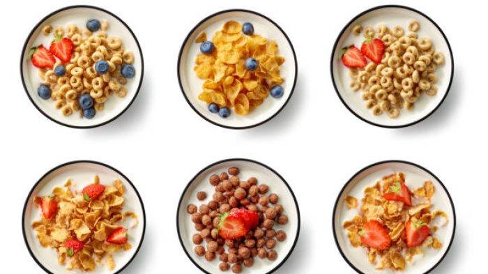 Ilustrasi sarapan dengan sereal