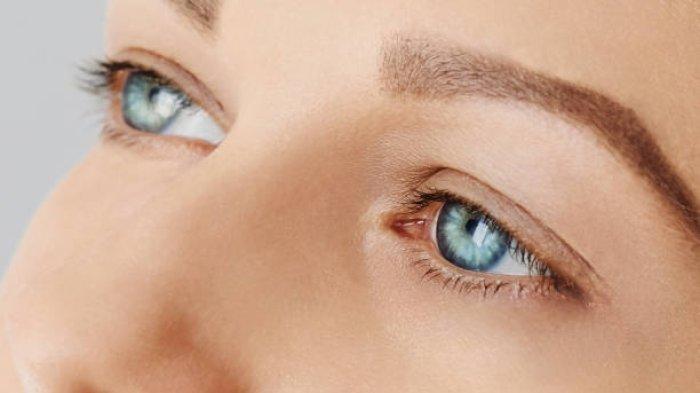 Ilustrasi seorang wanita menggunakan softlens