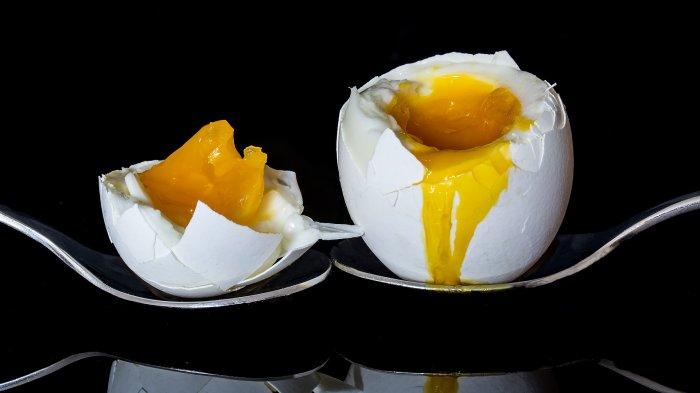 Ilustrasi telur setengah matang