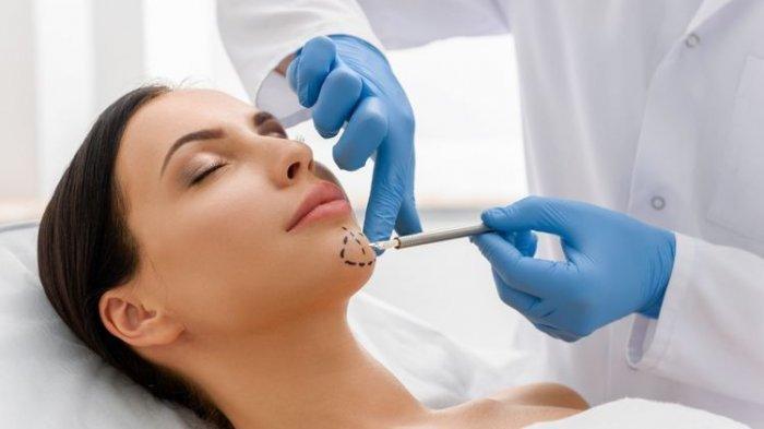 ilustrasi botox untuk memperbaiki rahang yang tidak simetris