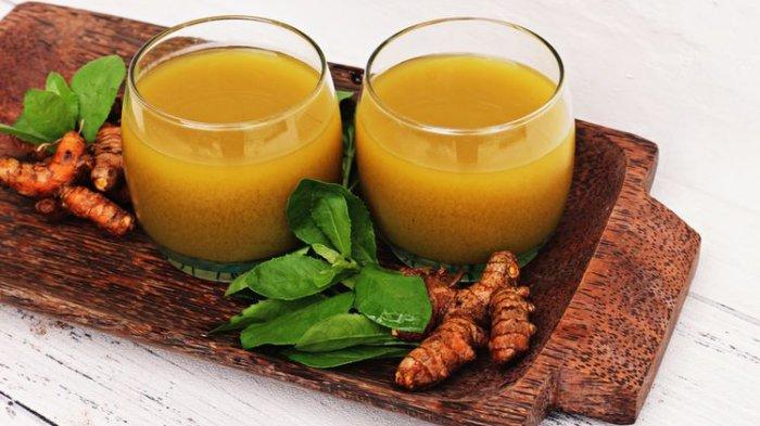 ilustrasi minuman jamu tradisional