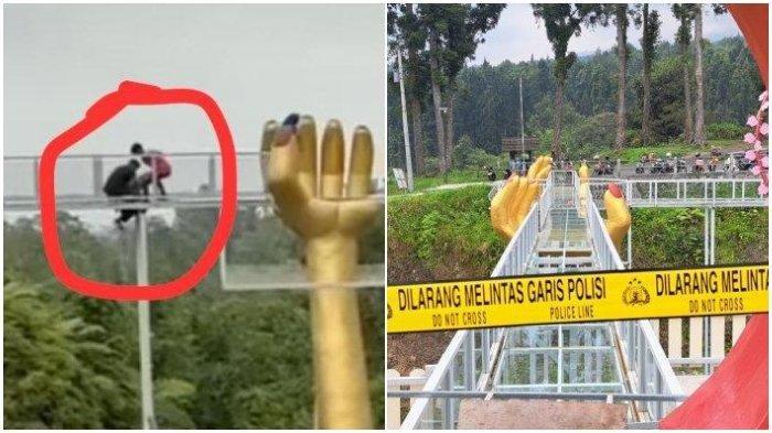 Lokasi TKP seorang wisatawan tewas terjatuh dari wahana jembatan kaca Wisata Hutan Pinus Limpakuwus, Kecamatan Sumbang, Kabupaten Banyumas, Rabu (25/10/2023) sekira pukul 10.00 WIB. Berikut spesifikasi jembatan kaca pecah di wisata The Geong Banyumas. Punya tinggi 15 meter hingga penjaga tak tahu kapasitas kekuatan jembatannya.