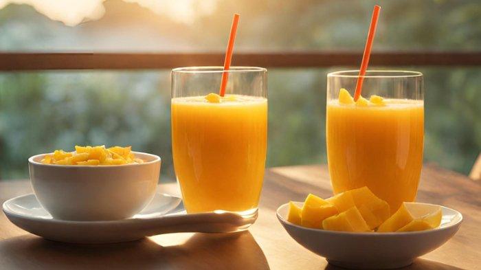 Ilustrasi jus mangga, berikut ini keuntungan minum jus mangga untuk kesehatan
