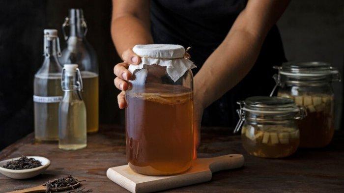 Ilustrasi kombucha, salah satu minuman yang bagus dikonsumsi saat gula darah naik