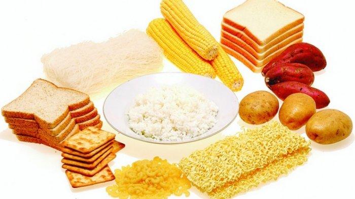 ilustrasi makanan tinggi karbohidrat