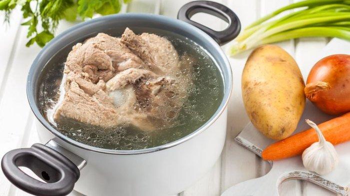 ilustrasi teknik memasak dengan cara merebus