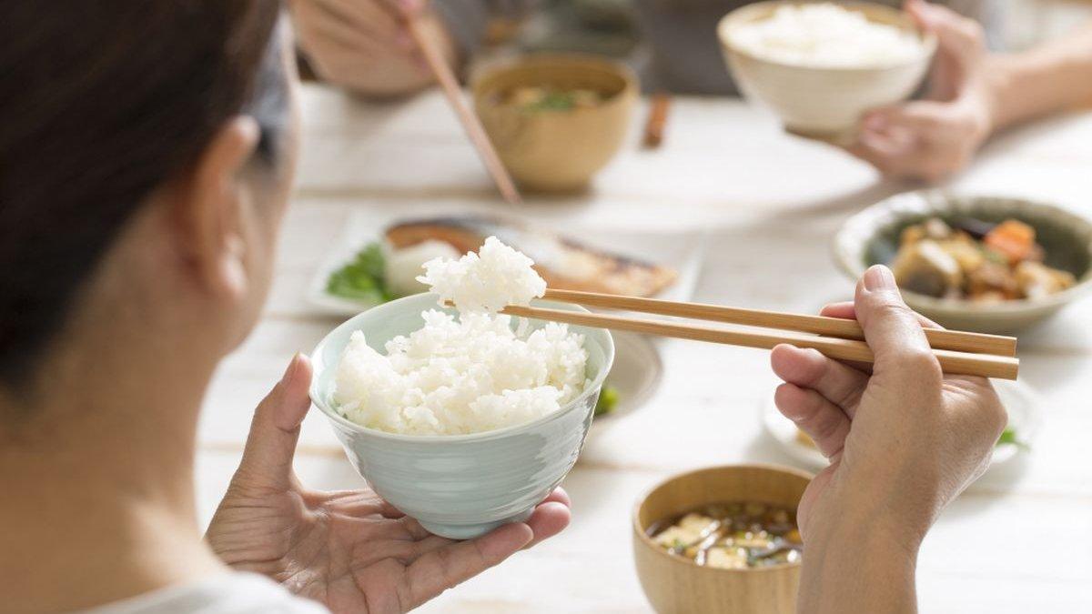ilustrasi makan nasi yang tepat untuk program diet