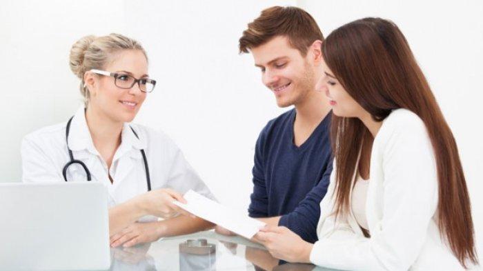 ilustrasi pasangan yang melakukan premarital check up