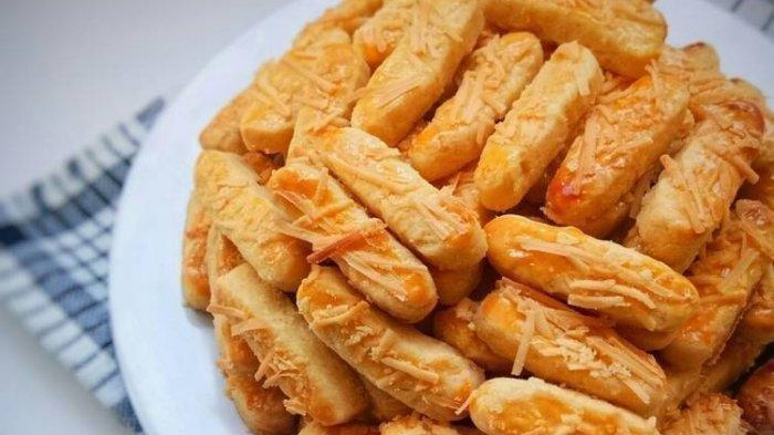Sajian kue kering kastengel khas lebaran
