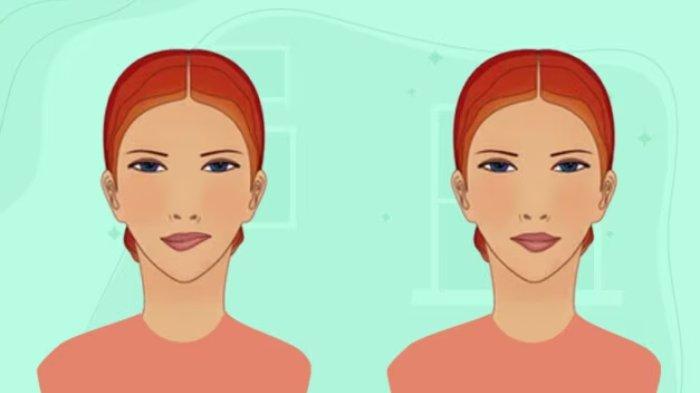 Ilustrasi senam wajah dengan gerakan mengunyah permen karet