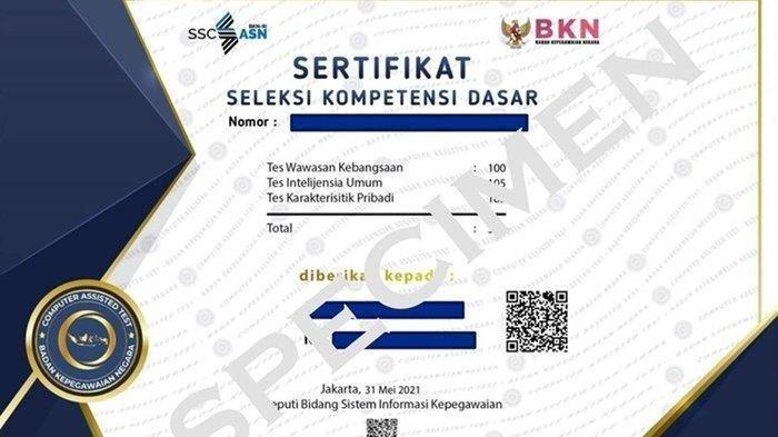 Tahun ini, peserta tes seleksi kompetensi dasar atau SKD CPNS dan PPPK bisa memiliki sertifikat hasil SKD.