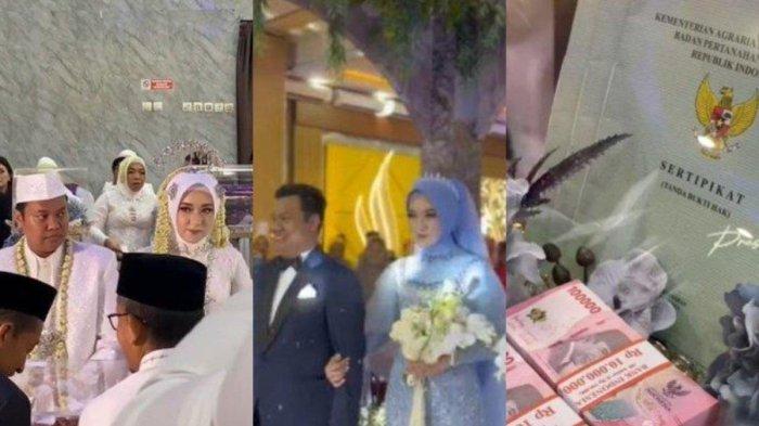 Seorang pria di Pati menikahi pujaan hati beri mahar fantastis seperti uang gepokan hingga sejumlah aset.