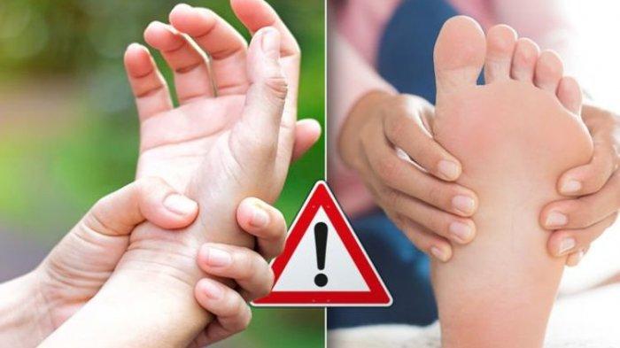 ilustrasi tangan dan kaki yang mengalami kesemutan