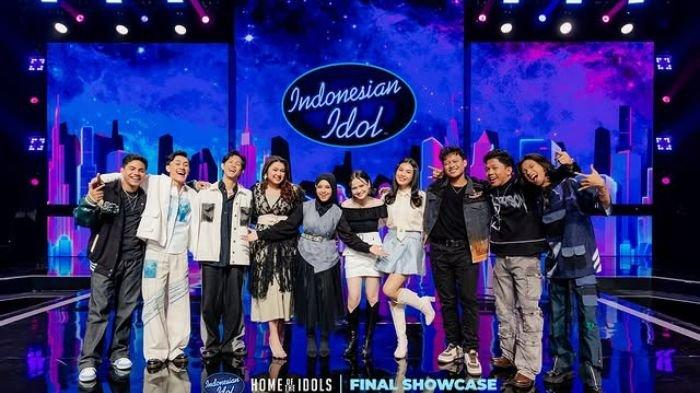 10 peserta yang tampil di babak Final Showcase 1 Indonesian Idol 2025 pada Senin (13/1/2025) malam.