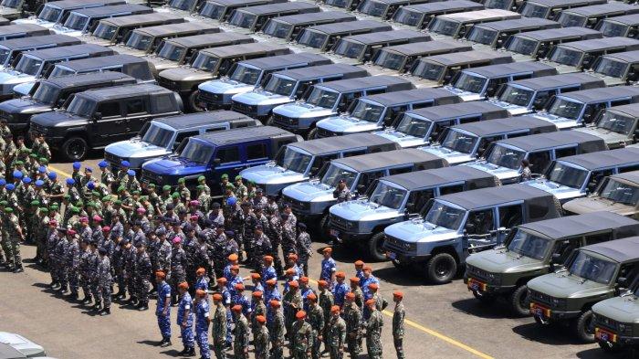 Kendaraan Maung MV3 produksi PT Pindad digelar di Lanud Husein Sastranegara, Kota Bandung, Jawa Barat, Sabtu (1/3/2025).