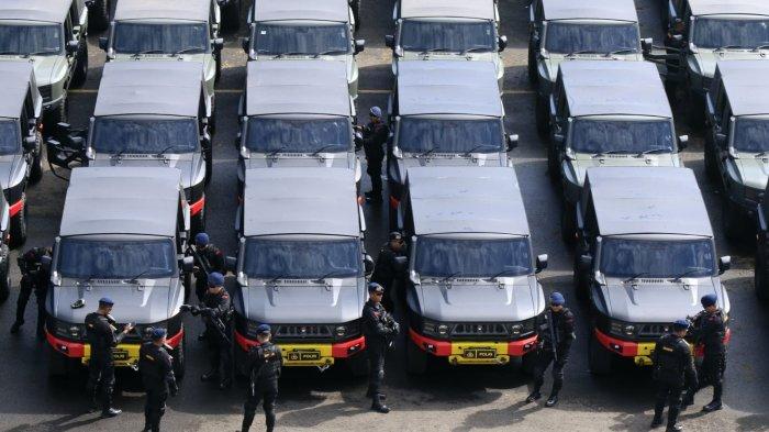 Kendaraan Maung MV3 produksi PT Pindad digelar di Lanud Husein Sastranegara, Kota Bandung, Jawa Barat, Sabtu (1/3/2025).