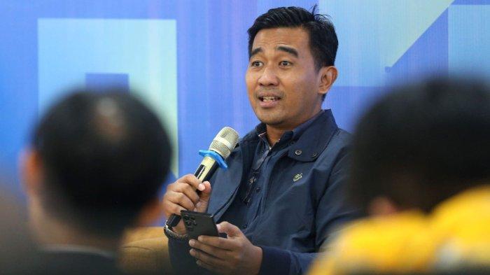 Director of Center for Policy and Public Management Sekolah Bisnis dan Manajemen (SBM) ITB, Yudo Anggoro menyampaikan pemaparan pada acara Human Capital Management (HCM) Talks di Gedung Graha Irama (Indorama), Jakarta, Kamis (24/4/2025).