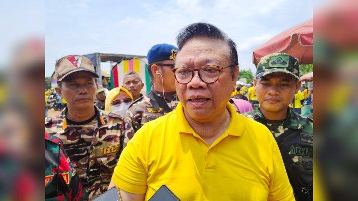 Ketua Dewan Pakar Partai Golkar Agung Laksono di Indramayu, Minggu (16/10/2022).