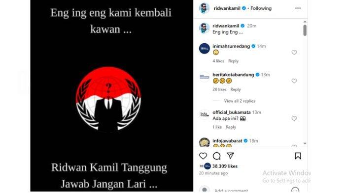 DIDUGA KENA HACK - Akun Instagram mantan Gubernur Jawa Barat, Ridwan Kamil mendadak menyita perhatian publik pada Jumat (11/4/2025) malam. Akunnya ramai diduga diretas alias dihack