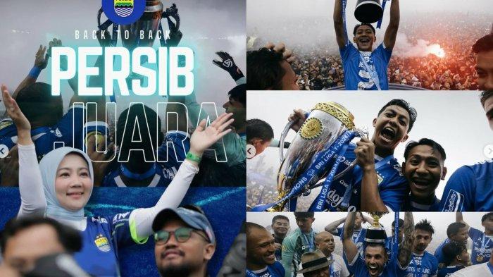 PERSIB JUARA: Kolase foto Atalia Praratya turut merayakan kemenangan Persib Bandung yang diunggah di nstagram @ataliapr, Minggu (25/5/2025). Istri Mantan Gubernur Jawa Barat, Ridwan Kamil diajak konvoi bersama Bobotoh