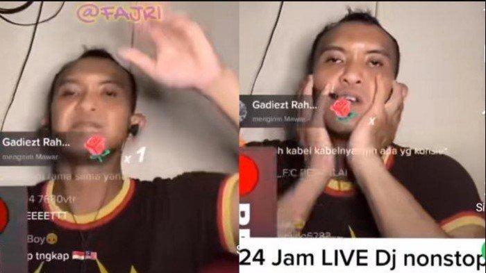 Caisar YKS joget live TikTok.