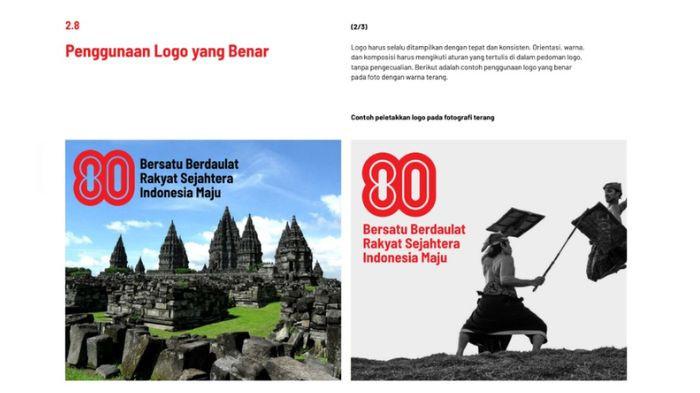 Contoh 2 Penggunaan Logo HUT ke-80 RI