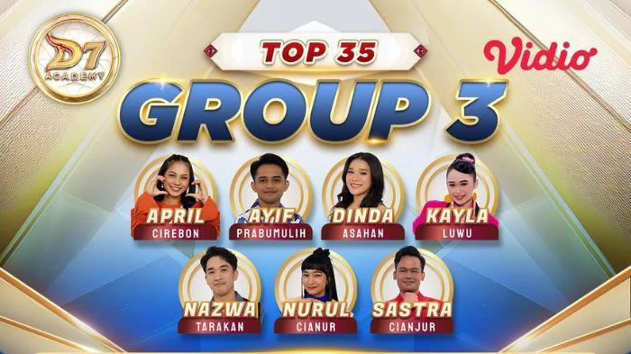 Gambar terkait Hasil D Academy 7 Grup 3 Babak Top 35 Tadi Malam,Tiga Peserta dari Jawa Barat Bersaing Aman? (dari Bing)