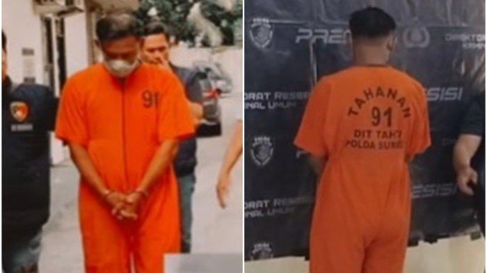 DT, penganiaya Muhammad Luthfi, dokter koas Fakultas Kedokteran (FK) Universitas Sriwijaya (Unsri) Palembang, Sumatera Selatan, ditetapkan sebagai tersangka di Polda Sumsel, Sabtu (14/12/2024).