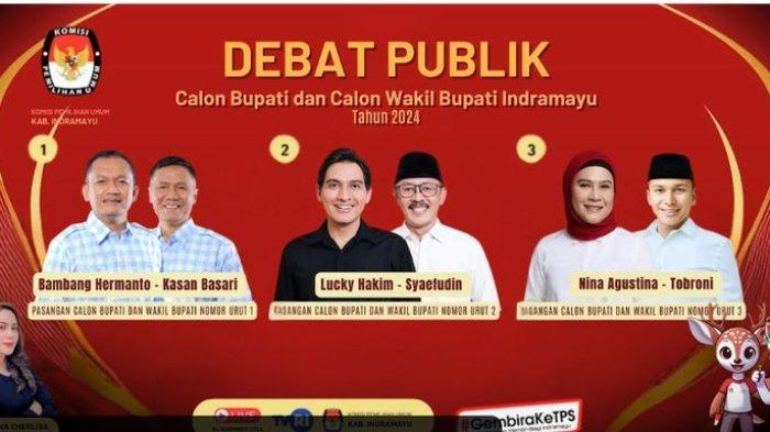 Debat Pilkada Indramayu 2024 digelar Senin (4/11/2024), malam ini.