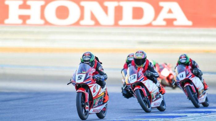 Pebalap binaan AHM Decksa Almer Alfarezel berhasil pastikan Juara di ajang balap Honda Thailand Talent Cup (TTC) 2023
