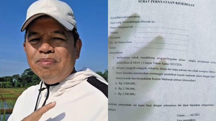 TANGGAPI PUNGUTAN - Gubernur Jawa Barat Dedi Mulyadi merespons ramainya kabar pungutan di MAN 1 Cianjur yang bisa bernilai jutaan rupiah.