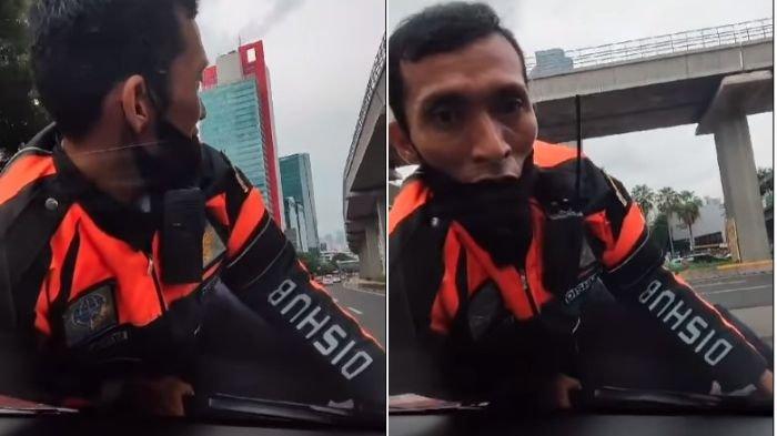 Viral Video Petugas Dishub Jakarta Di Atas Kap Mesin Mobil Saat Melaju
