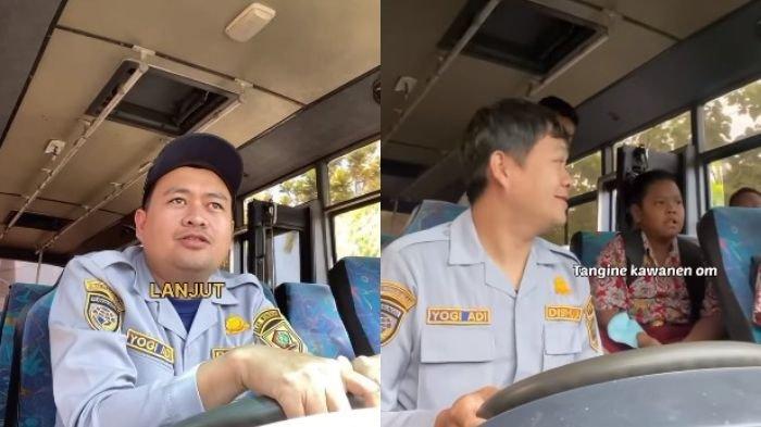 Seorang pegawai Dishub Wonogiri bernama Yogi Adi Kurniawan (30) viral di media sosial atas aksinya antar-jemput anak sekolah gratis pakai bus.
