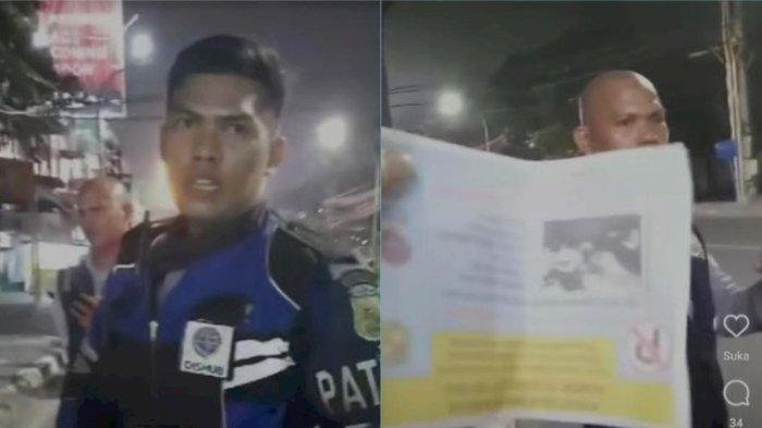 Beredar videe aksi sejumlah petugas Dinas Perhubungan (Dishub) Medan meminta martabak ke pedagang.