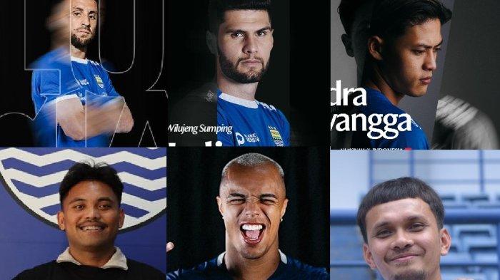 Enam pemain anyar Persib Bandung: Luciano Guaycochea, Julio Cesar, Alfeandra Dewangga, Saddil Ramdani, Wiliam Marcilio, dan Al Hamra Hehanussa.