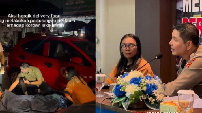 Aksi heroik seorang wanita driver ojek online yang membantu korban kecelakaan, viral di media sosial