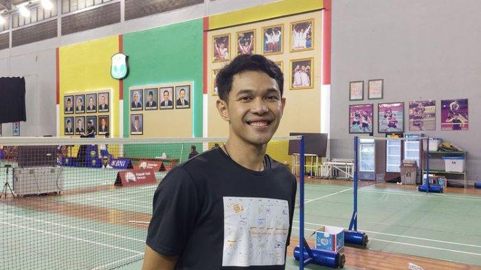Fajar Alfian saat ditemui media di Pelatnas PBSI, Cipayung, Jakarta Timur, Rabu (20/3/2024). Ganda putra Fajar Alfian/Muhammad Rian Ardianto menjuarai All England 2024.