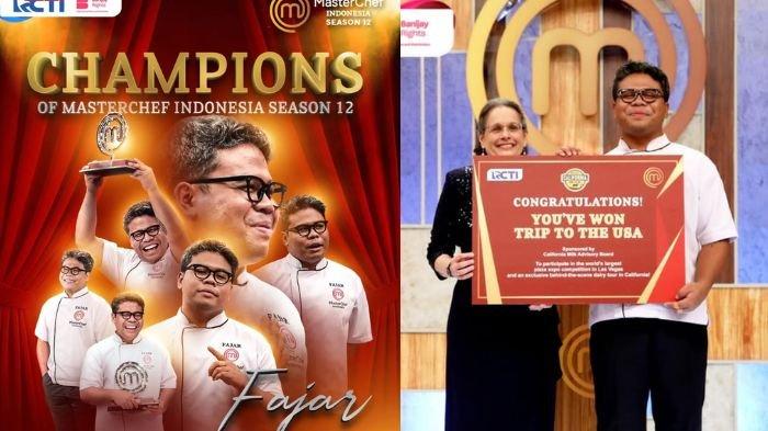 Juara MasterChef 12 Fajar saat menerima hadiah