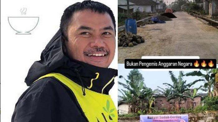 Fery (kiri) Penjual Bakso Asal Malang yang Bangun Jalan Desa Pakai Uang Pribadi.