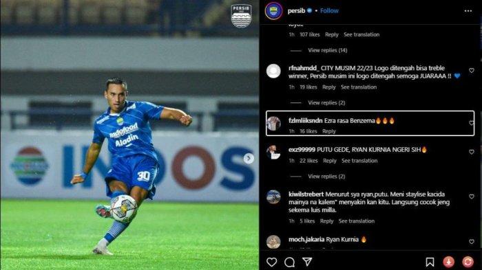 Bobotoh samakan Ezra Walian dengan Karim Benzema. (Instagram @persib)