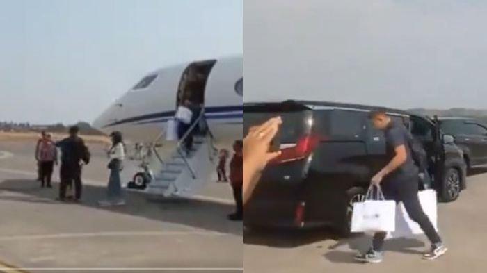 Sebuah video diduga menayangkan Kaesang Pangarep dan Erina Gudono turun dari pesawat jet sambil menenteng belanjaan, beredar viral di media sosial.