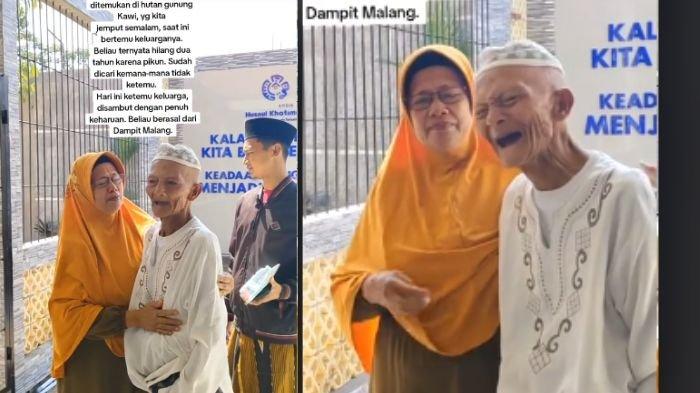 Sosok Mbah Rasidi ditemukan di hutan Gunung Kawi usai hilang 2 tahun karena pikun.