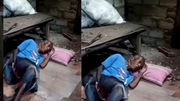 Seorang kakek berjualan kerupuk sambil merangkak karena kakinya lumpuh, viral di media sosial